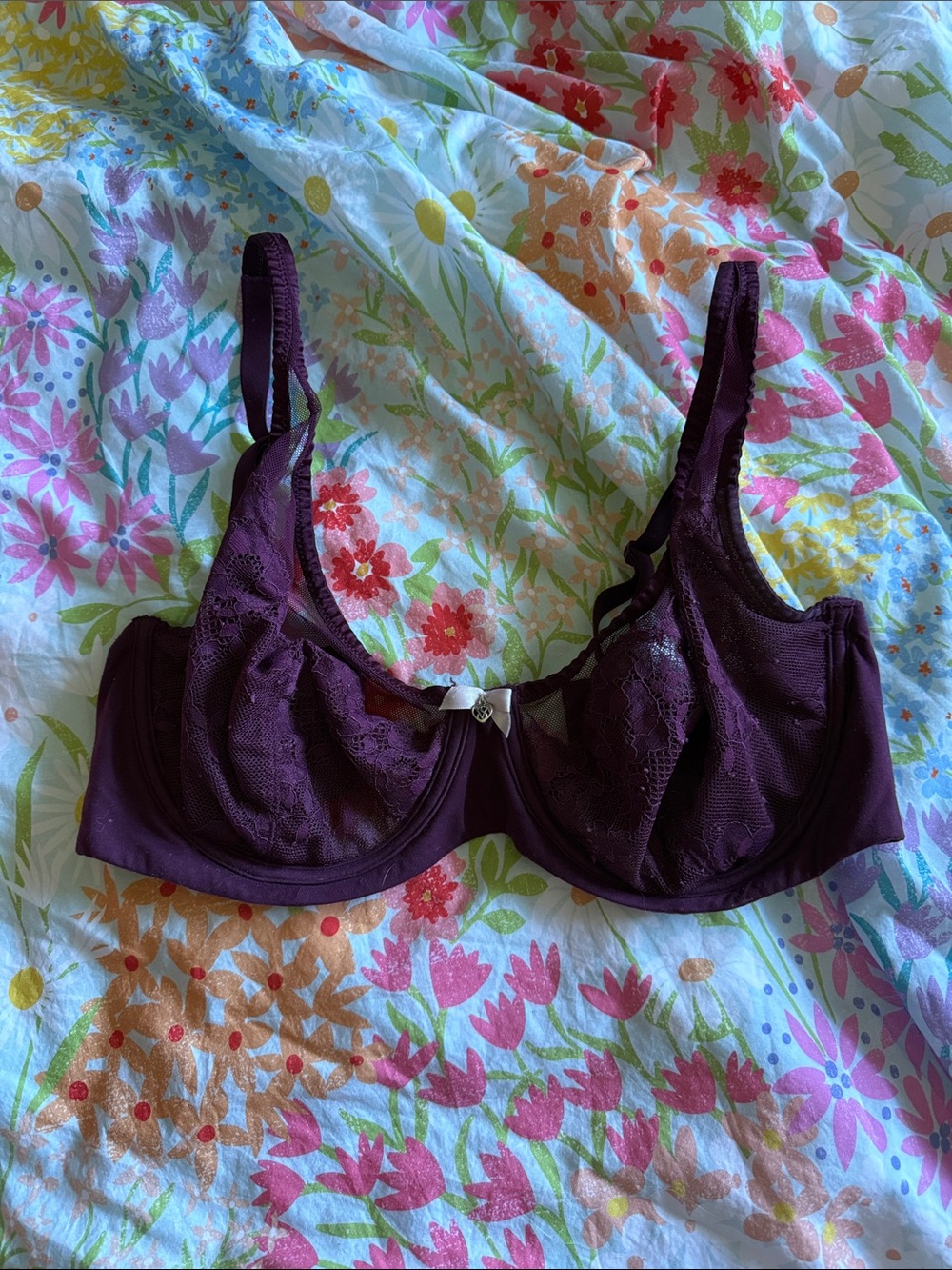 Victoria's Secret Deep Plum Lace Underwire Bra